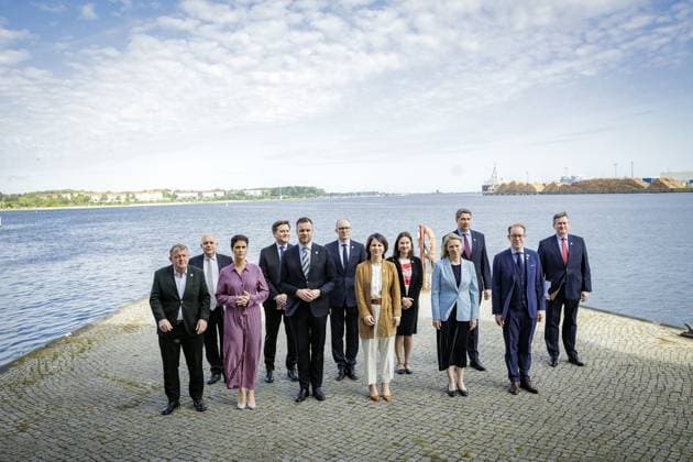 The Foreign Ministers of the Council of the Baltic Sea States appear for a family photo in Wismar, 02 06 2023 Wismar Germany. Copyright: xJaninexSchmitz photothek.dex