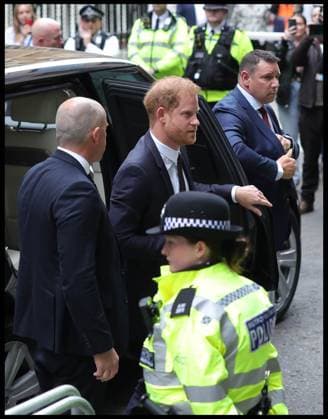 06 06 2023. London, United Kingdom. Prince Harry arriving at the High Court in London. Prince Harry, Duke of Sussex arrives at the High Court in central London, where he is due to give evidence in his trial against Mirror Group Newspapers (MGN). Copyright: xAndrewxParsonsx xParsonsxMediax PAR-8371-0007
