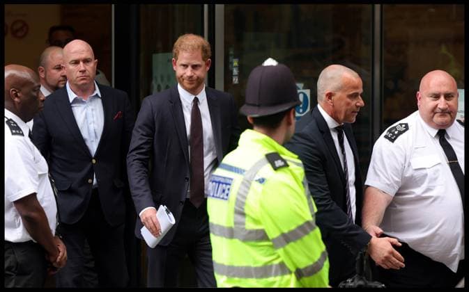 06 06 2023. London, United Kingdom. Prince Harry arriving at the High Court in London. Prince Harry, Duke of Sussex leaving the High Court in central London, after giving evidence in his trial against Mirror Group Newspapers (MGN). Copyright: xAndrewxParsonsx xParsonsxMediax PAR-8371-0029