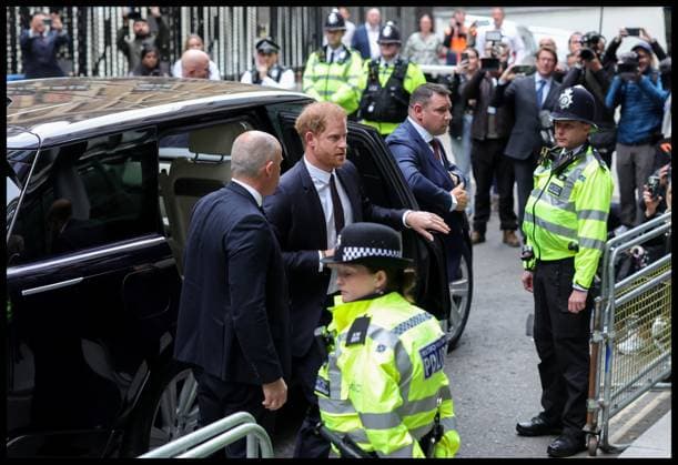 06 06 2023. London, United Kingdom. Prince Harry arriving at the High Court in London. Prince Harry, Duke of Sussex arrives at the High Court in central London, where he is due to give evidence in his trial against Mirror Group Newspapers (MGN). Copyright: xAndrewxParsonsx xParsonsxMediax PAR-8371-0044