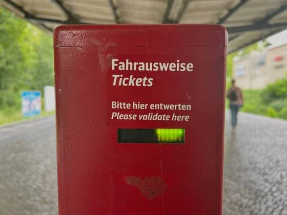 Ticket validator at the station Copyright: xmix1x