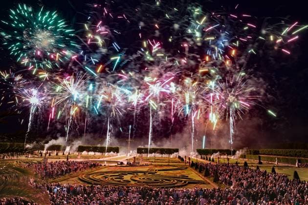 Hanover, International Fireworks Competition in the Herrenhäuser Gardens, Team Brezac from France , fireworks,