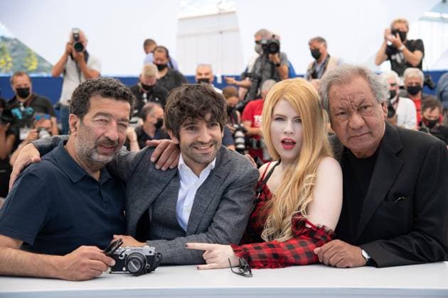 Cannes - Tom Medina Photocall Karoline Rose Sun, Slimane Dazi, David Murgia, Tony Gatlif attending the Tom Medina Photocall as part of the 74th Cannes International Film Festival in Cannes, France on July 09, 2021. Photo by Aurore Marechal ABACAPRESS.COM Cannes France  Copyright: xMarechalxAurore ABACAx 772175_023 MarechalxAurore ABACAx 772175_023