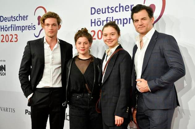 Damian Hardung, Rieke Seja, Hannah Schiller and Torben Liebrecht at the award ceremony of the 21 German Hearing Film Award 2023 in the capital representative office of Deutsche Telekom Berlin, 20 06 2023 Foto:xN.xKubelkax xFuturexImage