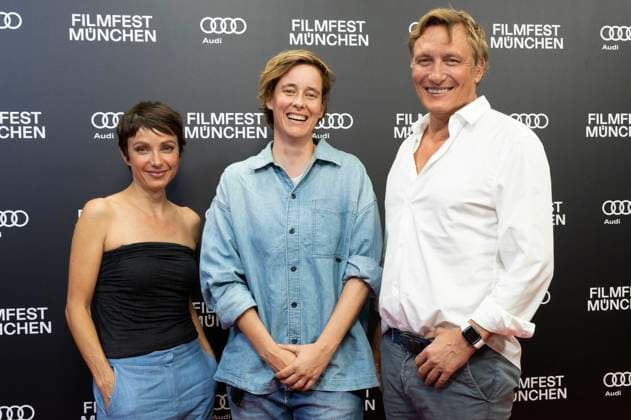 Julia Koschitz, Pia Strietmann and Oliver Masucci at the premiere of the ARD miniseries Herrhausen Der Herr des Geldes at the 40 Filmfest München 2023 at the Gloria Palast Munich, 26 06 2023 Foto:xD.xBedrosianx xFuturexImage