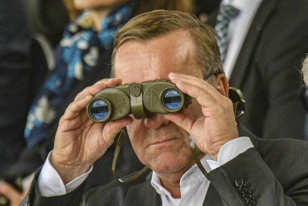 <p>Bundesminister der Verteidigung Boris Pistorius (SPD) besucht die Übung Griffin Storm der deutschen eVA-Brigade (eVAenhanced Vigilance Activities Brigade) in Litauen. Der Bundesminister der Verteidigung Boris Pistorius (SPD) nimmt an einer Pressekonferenz teil. Der NATO-Generalsekretär und die Botschafter des Nordatlantikrats verschaffen sich damit ein persönliches Bild über das Engagement der Bundeswehr an der NATO-Ostflanke und die enge Verbundenheit zwischen Deutschland und Litauen, fotografiert am 26. Juni 2023 in PabradÃ , Litauen. Deutschland Berlin Berlin Copyright: MaurizioxGambarini