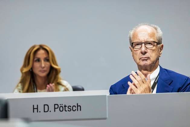 Hans Dieter Pötsch, Chairman of the Executive Board of Porsche Automobil Holding SE and Chairman of the Supervisory Board of Volkswagen AG Annual General Meeting 2023 of Porsche AG in the Porsche Arena Stuttgart First Annual General Meeting after the IPO of Dr Ing h c F Porsche AG last September 28 06 2023 Stuttgart, Baden Württemberg, Germany, Europe