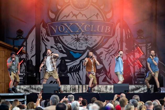 Voxxclub live at the Apoldaer music summer 2023 on the fairground of the Herressener Promenade Apolda, 02 07 2023 Foto:xM.xKremerx xFuturexImage
