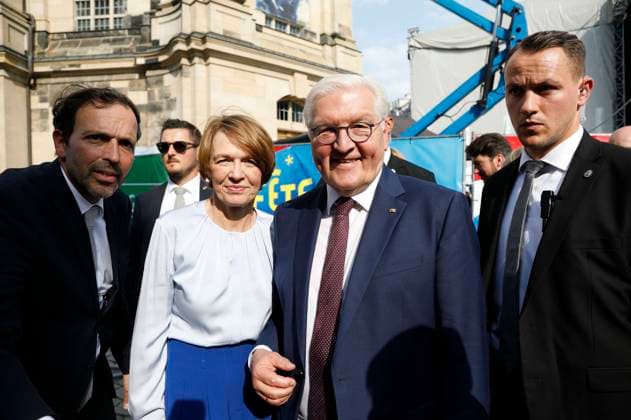 Frank Walter Steinmeier with wife Elke Büdenbender at the FÃªte de l Europe on the Dresden Neumarkt Dresden, 04 07 2023 Foto:xM.xWehnertx xFuturexImage