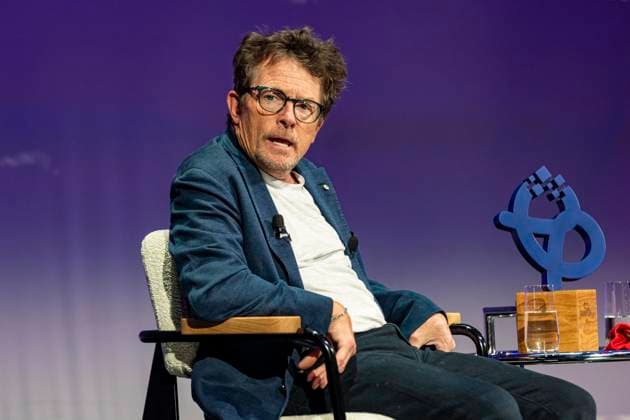 Michael J Fox at Bits Pretzels healthtech in the fair in Munich Date 20 06 2023