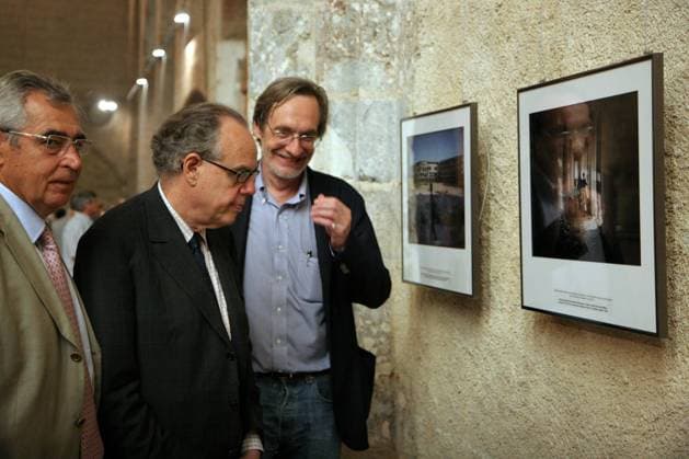 Culture Minister Mitterrand Visits Visa pour l Image - Perpignan French Culture Minister Frederic Mitterrand alongside Visa pour l Image director Jean-Francois Leroy and Perpignan mayor Jean-Marc Pujol tours the International Photojournalism Festival Visa pour l Image at the Congress Center in Perpignan, southwestern France on September 2, 2011. Photo by Michel Clementz ABACAPRESS.COM Perpignan PYRENEES-ORIENTALES LANGUEDOC- France  Copyright: xClementzxMichel ABACAx 288050_011 ClementzxMichel ABACAx 288050_011 