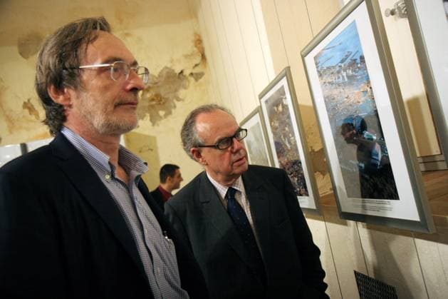 Culture Minister Mitterrand Visits Visa pour l Image - Perpignan French Culture Minister Frederic Mitterrand alongside Visa pour l Image director Jean-Francois Leroy tours the International Photojournalism Festival Visa pour l Image at the Congress Center in Perpignan, southwestern France on September 2, 2011. Photo by Michel Clementz ABACAPRESS.COM Perpignan PYRENEES-ORIENTALES LANGUEDOC- France  Copyright: xClementzxMichel ABACAx 288050_025 ClementzxMichel ABACAx 288050_025 