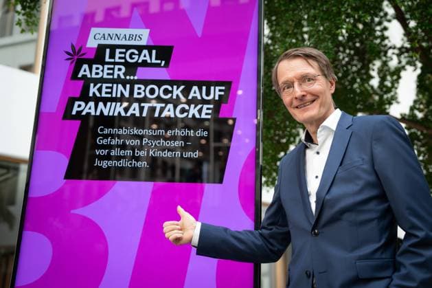 Federal Press Conference with the Federal Minister of Health on Cannabis Law I Prof Dr Karl Lauterbach the Federal Minister of Health in portrait before the campaign on cannabis in advance of the Federal Press Conference on Cannabis Law I , Berlin , 16 08 2023 Berlin Berlin Germany