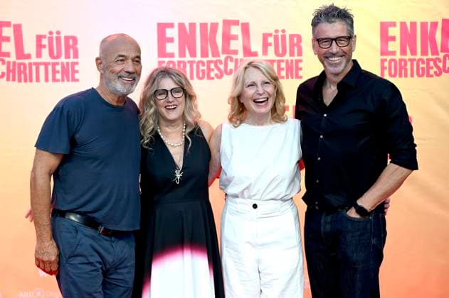 Heiner Lauterbach, Barbara Sukowa, Maren Kroymann and Wolfgang Groos at the premiere of the feature film Enkel für Fortgeschrittene at the cinema am Königsplatz Munich, 16 08 2023 Foto:xR.xHeinex xFuturexImage