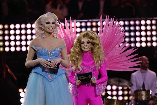 STOCKHOLM 20230828 Admira Thunderpussy and Fontana from Drag Race Sweden at the Kristallengalan 2023 at Cirkus in Stockholm Stockholm Sweden x10430x  Copyright: xChristinexOlsson TTx KRISTALLENGALAN 2023 TTABB0000000000210205
