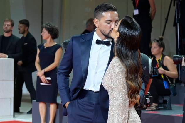 September 4, 2023, Venice Lido, Italy: Pietro Tartaglione (l) and Rosa Perrotta (r) attend the red carpet of the movie Coupe de chance at 80 Venice Film festival at Palazzo del cinema. Venice Lido Italy - ZUMAs197 20230904_aaa_s197_326 Copyright: xMarioxCartellix
