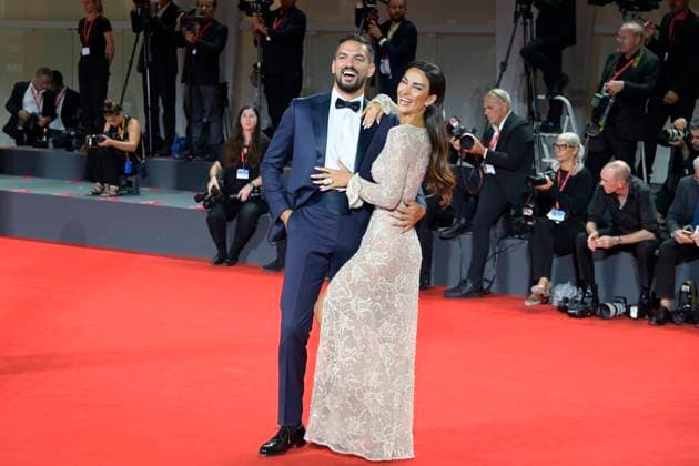 September 4, 2023, Venice Lido, Italy: Pietro Tartaglione (l) and Rosa Perrotta (r) attend the red carpet of the movie Coupe de chance at 80 Venice Film festival at Palazzo del cinema. Venice Lido Italy - ZUMAs197 20230904_aaa_s197_344 Copyright: xMarioxCartellix