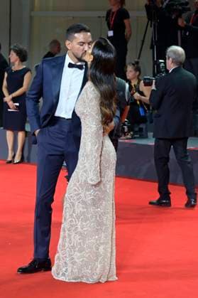 September 4, 2023, Venice Lido, Italy: Pietro Tartaglione (l) and Rosa Perrotta (r) attend the red carpet of the movie Coupe de chance at 80 Venice Film festival at Palazzo del cinema. Venice Lido Italy - ZUMAs197 20230904_aaa_s197_346 Copyright: xMarioxCartellix