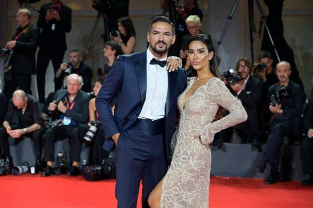 September 4, 2023, Venice Lido, Italy: Pietro Tartaglione (l) and Rosa Perrotta (r) attend the red carpet of the movie Coupe de chance at 80 Venice Film festival at Palazzo del cinema. Venice Lido Italy - ZUMAs197 20230904_aaa_s197_348 Copyright: xMarioxCartellix
