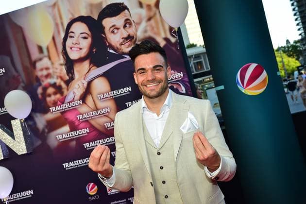 Premiere of TRAUZEUGEN Stefano Zarrella, brother of the singer and presenter Giovanni Zarrella Arrival, Red Carpet to the premiere of TRAUZEUGEN in the cinema ZooPalast in Berlin, on 05 09 2023 Photopress Mueller