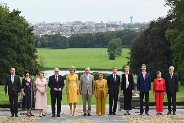 News Themen der Woche KW37 The 19th Informal Summit of Heads of State of German-speaking Countries (Day 1) BRUSSELS, BELGIUM - SEPTEMBER 11 : The 19th Informal Summit of Heads of State of German-speaking Countries. H.S.H. Crown Prince Alois von und zu Liechtenstein and Princess Sophie, H.R.H. Grand Duke Henri of Luxembourg and Grand Duchess Maria Teresa, H.E. Frank-Walter Steinmeier, President of the Federal Republic of Germany, H.E. Alexander Van der Bellen, Federal President of the Republic of Austria, H.E. Alain Berset, President of the Swiss Confederation, will attend at the invitation of Their Majesties the King and Queen. The first day of the summit will begin at the Château de Laeken with a working meeting on the theme of space, in the presence of astronaut Copyright: xDidierxLebrunx