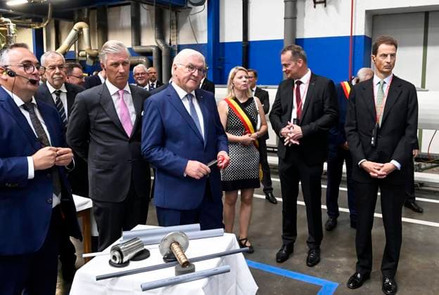Bilder des Jahres 2023, News 09 September News Themen der Woche KW37 News Bilder des Tages 19th Informal Summit Of The Heads Of State Oft The German-speaking Countries EUPEN, BELGIUM - SEPTEMBER 12 : Visit of the Heads of State, King Philippe, Hereditary Prince Alois von und zu Liechtenstein, Grand Duke Henri of Luxembourg. Frank-Walter Steinmeier, President of the Federal Republic of Germany, Alexander Van der Bellen, Federal President of the Republic of Austria. to the company Kabelwerk Eupen AG, a family-owned company in Eupen specialising in the cable, plastic and foam industry, as part of the 19th informal summit of the heads of state of the German-speaking countries September 12, 2023 in Eupen, Belgium, 12 09 2023. Eupen Belgium Copyright: xBertxVanxDenxBrouckex