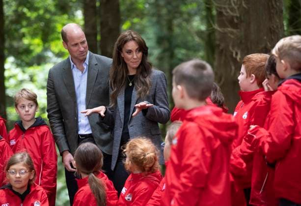 The Prince and Princess of Wales visit Madley Primary School Royal Highnesses, The Prince and Princess of Wales visit Madley Primary School s Forest School which prioritises outdoor learning in Brampton Hill Wood, Vowchurch, Herefordshire, UK, 14 September 2023, Credit:David Rose Avalon UK, Vowchurch Copyright: xDavidxRosex xAvalonx 0805264386