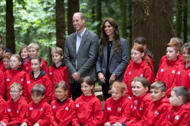 The Prince and Princess of Wales visit Madley Primary School Royal Highnesses, The Prince and Princess of Wales visit Madley Primary School s Forest School which prioritises outdoor learning in Brampton Hill Wood, Vowchurch, Herefordshire, UK, 14 September 2023, Credit:David Rose Avalon UK, Vowchurch Copyright: xDavidxRosex xAvalonx 0805264459