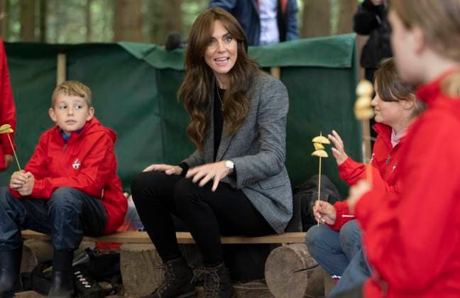 The Prince and Princess of Wales visit Madley Primary School Royal Highnesses, The Prince and Princess of Wales visit Madley Primary School s Forest School which prioritises outdoor learning in Brampton Hill Wood, Vowchurch, Herefordshire, UK, 14 September 2023, Credit:David Rose Avalon UK, Vowchurch Copyright: xDavidxRosex xAvalonx 0805264532