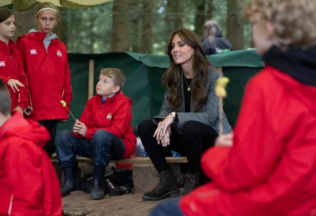 The Prince and Princess of Wales visit Madley Primary School Royal Highnesses, The Prince and Princess of Wales visit Madley Primary School s Forest School which prioritises outdoor learning in Brampton Hill Wood, Vowchurch, Herefordshire, UK, 14 September 2023, Credit:David Rose Avalon UK, Vowchurch Copyright: xDavidxRosex xAvalonx 0805264642
