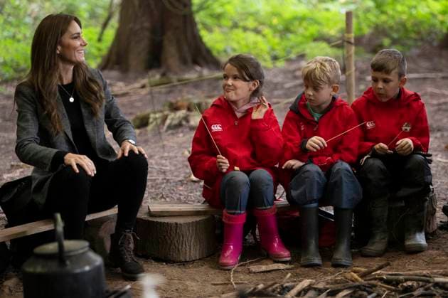 The Prince and Princess of Wales visit Madley Primary School Royal Highnesses, The Prince and Princess of Wales visit Madley Primary School s Forest School which prioritises outdoor learning in Brampton Hill Wood, Vowchurch, Herefordshire, UK, 14 September 2023, Credit:David Rose Avalon UK, Vowchurch Copyright: xDavidxRosex xAvalonx 0805264727