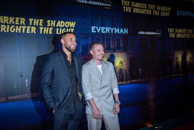 September 14, 2023, London, United Kingdom: Bowzer Boss and Joshua Cuby attend the event. The World Premiere of Mike Skinner™s (The Streets) Debut Feature Film The Darker The Shadow, The Brighter The Light at Everyman Broadgate. London United Kingdom - ZUMAs197 20230914_aaa_s197_298 Copyright: xLoredanaxSangiulianox