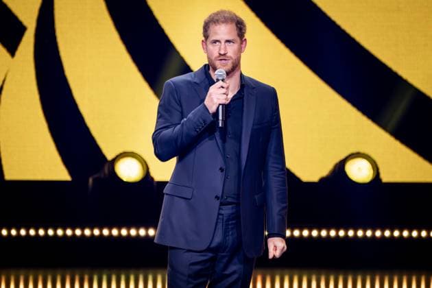 Closing Ceremony of the Invictus Games 2023 Prince Harry, Duke of Sussex during his speech at the Closing Ceremony at the Invictus Games 2023 in Duesseldorf, Duesseldorf, 16 09 2023 Duesseldorf North Rhine Westphalia Germany