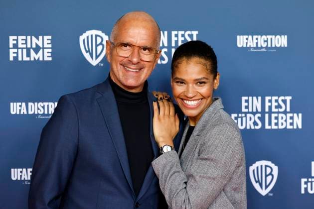 Actor Christoph Maria Herbst and actress Cynthia Micas at the premiere of the film Ein Fest fürs Leben at the Cinedom Cologne, 04 10 2023 NRW Germany Copyright: xChristophxHardtx