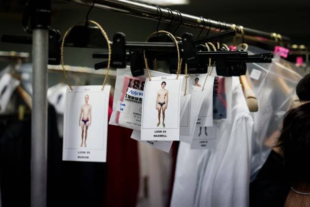October 5, 2023, Bangkok, Bangkok, Thailand: Fittings for models are seen backstage before the runway show. People attend Day 1 of Bangkok International Fashion Week 2023 (BIFW2023) at Siam Paragon shopping mall in Bangkok, Thailand on October 6, 2023. Bangkok Thailand - ZUMAh236 20231005_zip_h236_031 Copyright: xMattxHuntx