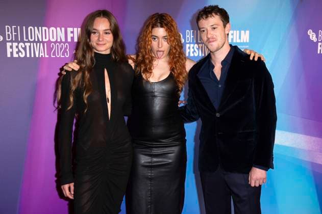 Saura Lightfoot Leon, Luna Carmoon and Joseph Quinn at the premiere of the feature film Hoard at the 67 BFI London Film Festival 2023 at the Royal Festival Hall London, 09 10 2023. Foto:xS.xVasx xFuturexImagex hoard_3022