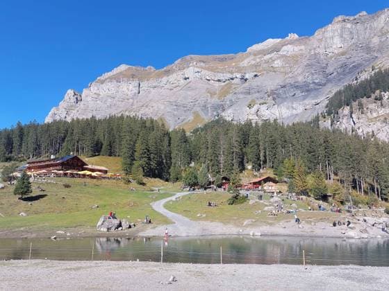 Oeschinensee theme picture mountain lake Oeschinensee near Kandersteg in the canton of Bern in the Bernese Oberland theme picture mountain lake Oeschinensee near Kandersteg in the canton of Bern in the Bernese Oberland The Oeschinensee is located above Kandersteg in Switzerland The Oeschinensee belongs to the Unesco World Heritage and i Copyright: xFleigx xEibner-Pressefotox EP_dfg