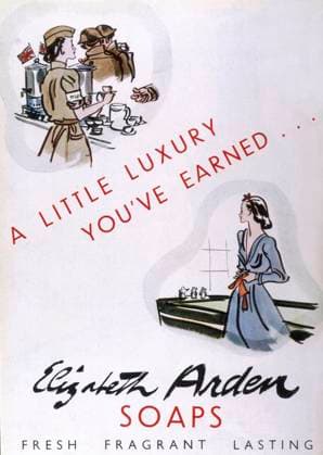 RECORD DATE NOT STATED Advert Elizabeth Arden 1941 Elizabeth Arden Soaps - a wartime luxury 1941  Copyright: Gemini Picture No. 10117094