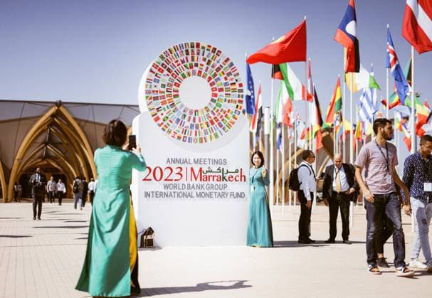 IMF and World Bank Annual Meetings in Marrakech Morocco , 12 10 2023 Marrakech Morocco Copyright: xFelixxZahnx
