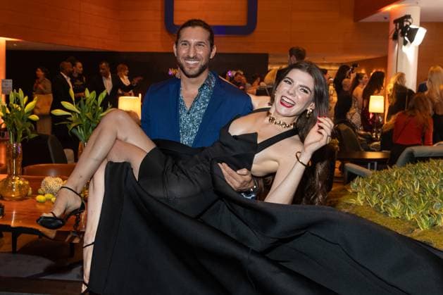 Charity Gala Laughing Hearts Klaudia Giez with boyfriend Adriano Salvaggio at the Charity Gala Laughing Hearts on 14 10 2023 at the Grand Hyatt at Potsdamer Platz in Berlin Copyright: xEventpressxKochanx