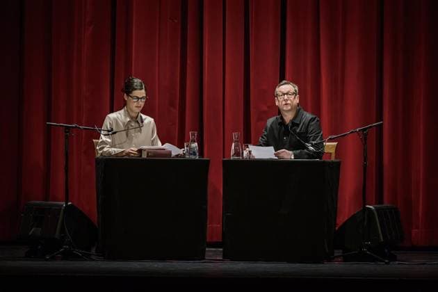 <p>Eröffnung der Lit.Ruhr am Dienstag den 17. Oktober 2023 in der Lichtburg in Essen. Auf der Bühne Matthias Bandt und Sophia Burtscher. Deutschland NRW Essen Copyright: RalfxRottmann