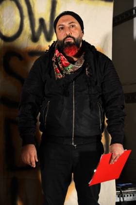 Ferat Kocak, Die Linke, at We still need to talk Ceasefire NOW, rally, Unter den Linden, Berlin, 10 11 2023