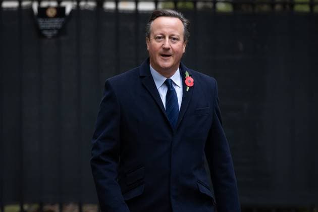 November 12, 2023, London, United Kingdom: David Cameron walks through Whitehall to attend the Remembrance Sunday Service at the Cenotaph in London. Politicians and public figures walk through Whitehall to attend the Remembrance Sunday Service at the Cenotaph in London. London United Kingdom - ZUMAs197 20231112_aab_s197_066 Copyright: xTejasxSandhux