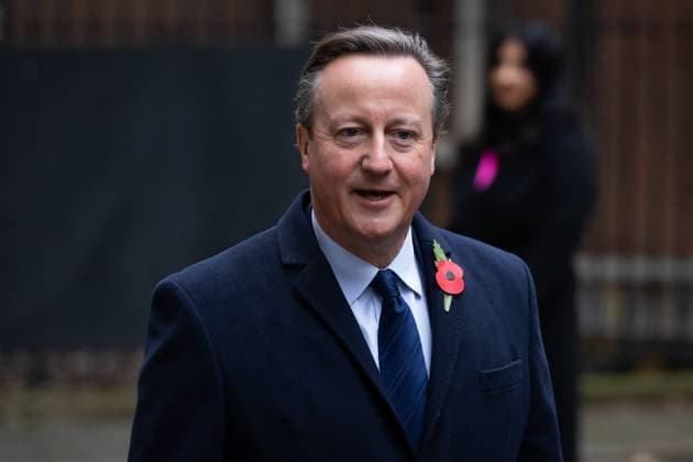 November 12, 2023, London, United Kingdom: David Cameron walks through Whitehall to attend the Remembrance Sunday Service at the Cenotaph in London. Politicians and public figures walk through Whitehall to attend the Remembrance Sunday Service at the Cenotaph in London. London United Kingdom - ZUMAs197 20231112_aab_s197_069 Copyright: xTejasxSandhux