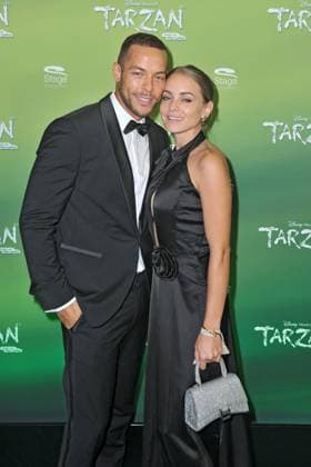 Premiere TARZAN Andrej Mangold with his girlfriend Annika Jung on the occasion of the premiere of the Disney musical TARZAN on 16 11 2023 at the Stage Apollo Theater Stuttgart 20231116MWI108471