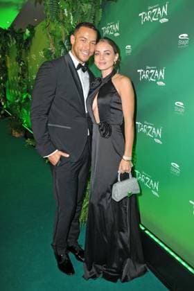 Premiere TARZAN Andrej Mangold with his girlfriend Annika Jung on the occasion of the premiere of the Disney musical TARZAN on 16 11 2023 at the Stage Apollo Theater Stuttgart 20231116MWI108701