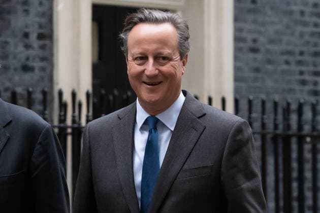November 14, 2023, London, United Kingdom: David Cameron leaves a cabinet meeting in Downing Street, London. Yesterday Prime Minister Rishi Sunak conducted a surprise reshuffle of his cabinet, sacking Suella Braverman as Home Secretary and handing a peerage to former premier David Cameron who makes a shock return as Foreign Secretary. London United Kingdom - ZUMAs197 20231114_aaa_s197_428 Copyright: xTejasxSandhux