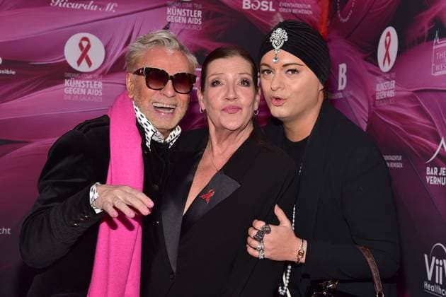 ARTISTS AGAINST AIDS, Motto Dreams Come True Rene Koch, Katy Nina Karrenbauer, Julian F M Stoeckel For the 20th time ARTISTS AGAINST AIDS THE 20 GALA 2023 Motto Dreams Come True at THEATER DES WESTENS in Berlin, on 27 11 2023 Photopress Mueller