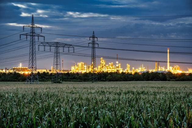 A view of the industrial plant near Leuna at night A view of the industrial plant near Leuna at night in Germany Copyright: xZoonar.com AndreasxVölkelx 20668284