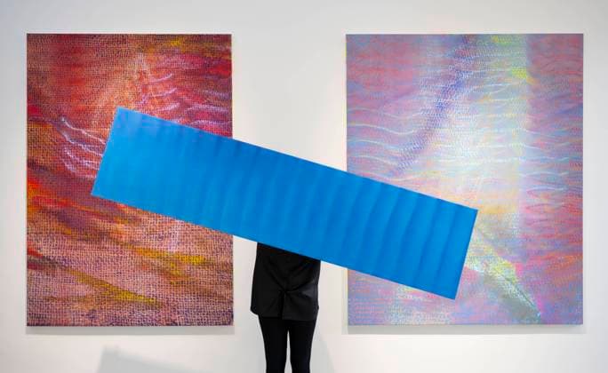 Bilder des Jahres 2023, News 12 Dezember News Themen der Woche KW49 Cătălin Marius Petrișor Hereșanu exhibition at Elizabeth Xi Bauer gallery in London, UK, on 8th Dec, 2023 Deptford, London, UK. 8th Dec, 2023. Romanian artist Cătălin Marius Petrișor Hereșanu (b. 1978) presents his exhibition: It s all in your vivid imagination, running from 8th Dec 2023 20th Jan 2024 at Elizabeth Xi Bauer gallery in Deptford. Works exhibited include: (left) Spring in the desert, 2022; (right) Rain in due season, 2022., Credit:MALCOLM PARK Avalon Copyright: xMALCOLMxPARKx xAvalonx 0828316145